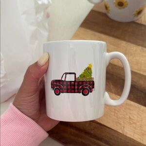 Plaid Truck Christmas Mug